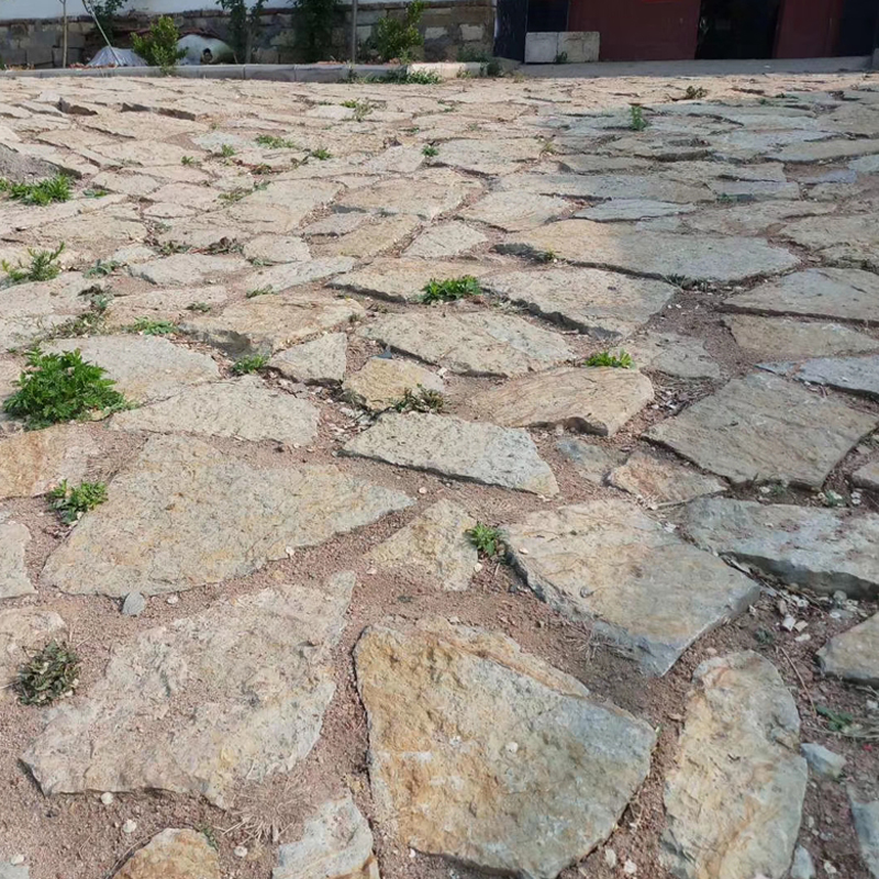 Wooden Yellow Quartzite Flagstone